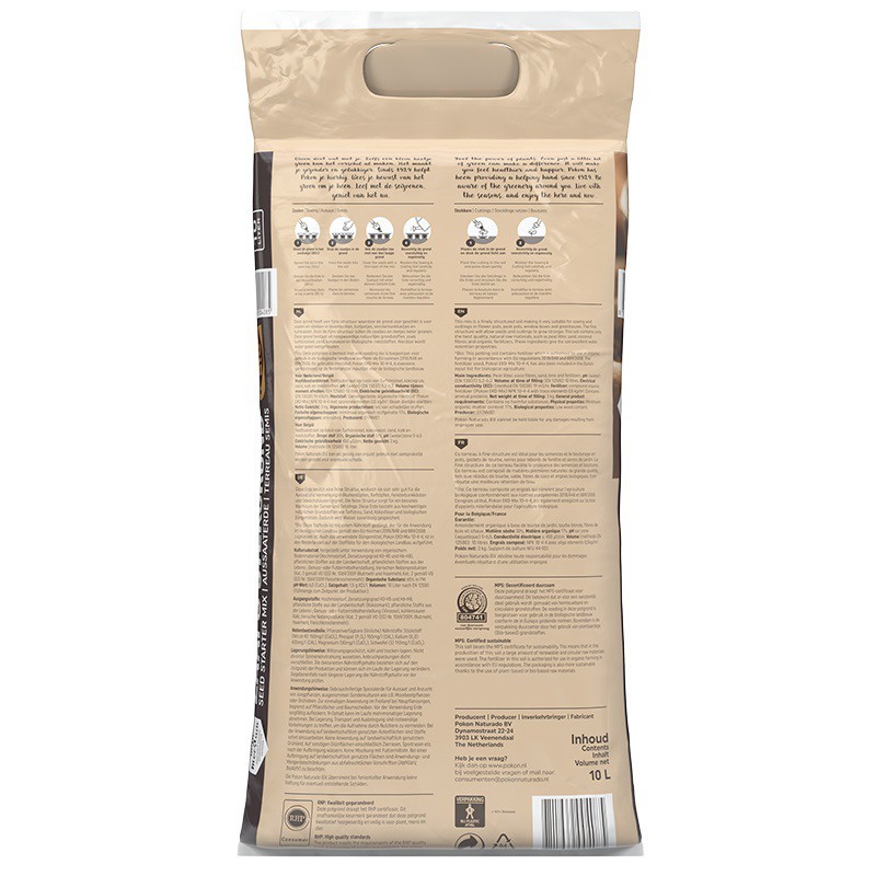 Pokon Bio Zaai & Stekgrond 10 liter Pokon Bio Zaai & Stekgrond 10 liter