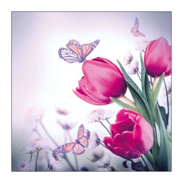 Napkin 33 Butterfly & Tulips FSC Mix