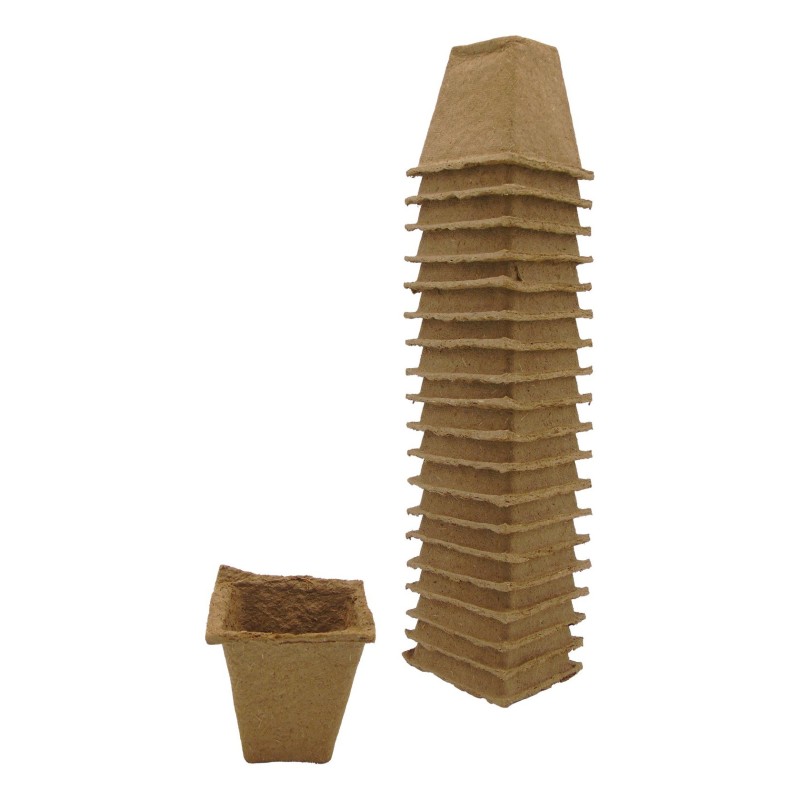 Bio.afbreekbare kweekpotjes H6 x 6 x 6 cm set à 20 stuks Bio.afbreekbare kweekpotjes H6 x 6 x 6 cm set à 20 stuks
