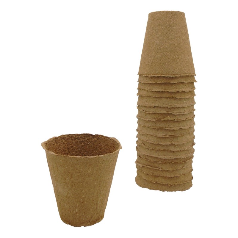 Bio kweekpotjes H8,5 x Ø8 cm set à 18 stuks Bio kweekpotjes H8,5 x Ø8 cm set à 18 stuks