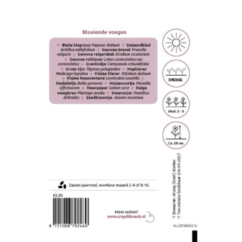 Bloeiende voegen - voor open bestrating en stapstenen Bloeiende voegen - voor open bestrating en stapstenen