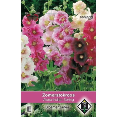 Alcea rosea annua 'Indian Spring' -zaden- Alcea rosea annua 'Indian Spring' -zaden-