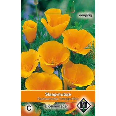 Eschscholzia californica 'Orange King' -zaden-