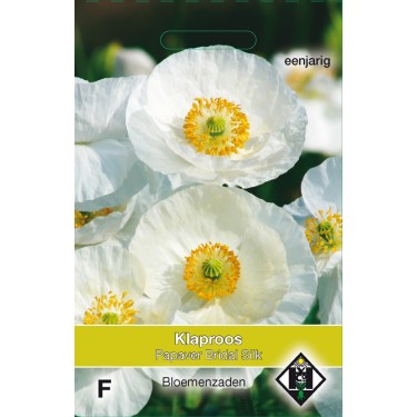 Papaver rhoeas 'Bridal Silk' -zaden-