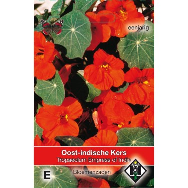 Tropaeolum majus nanum 'Empress of India' -zaden-