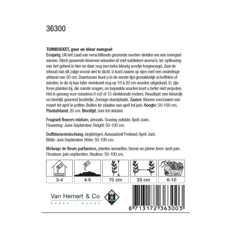 Tuinboeket in geur en kleur -zaden- Tuinboeket in geur en kleur -zaden-