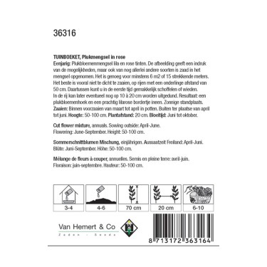 Tuinboeket in roze -zaden- Tuinboeket in roze -zaden-