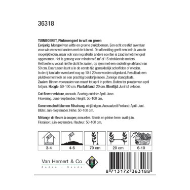 Tuinboeket in wit en groen -zaden- Tuinboeket in wit en groen -zaden-