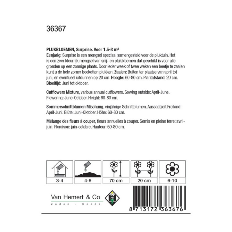 Surprise plukbloemenmengsel -zaden-
