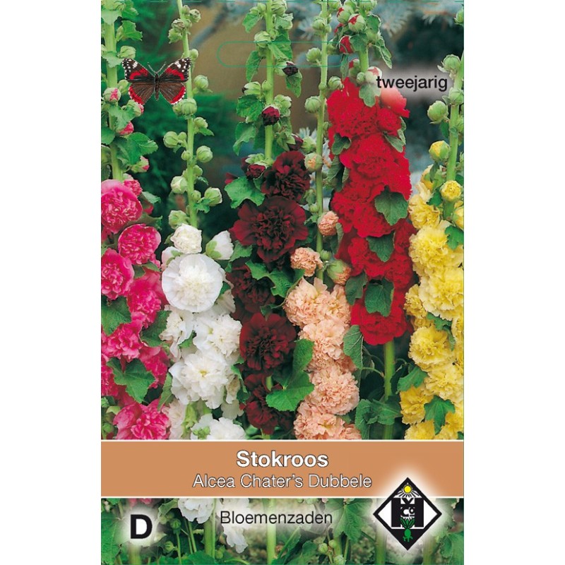 Alcea rosea plena 'Chater's Dubbele' -zaden- Alcea rosea plena 'Chater's Dubbele' -zaden-