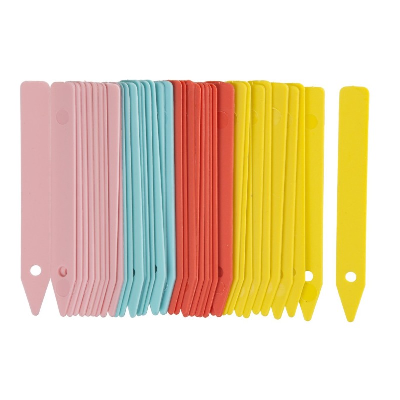 Steeketiketten gekleurd (40st.) Steeketiketten gekleurd (40st.)