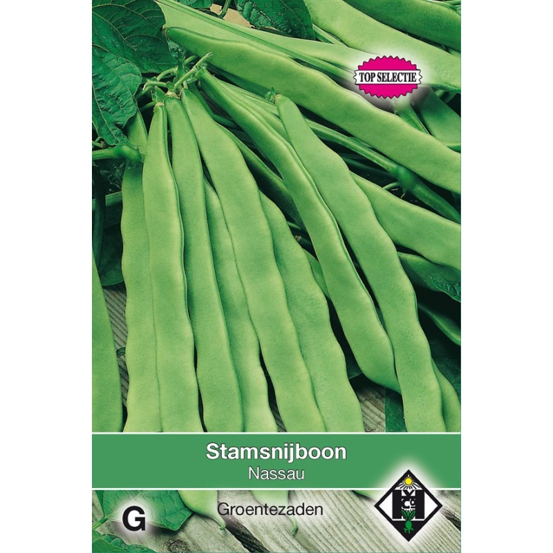 Stamsnijboon, Phaseolus vulgaris 'Nassau', 50 gr. -zaden- Stamsnijboon, Phaseolus vulgaris 'Nassau', 50 gr. -zaden-