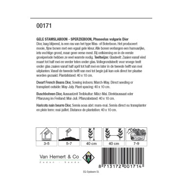 Stamslaboon - Sperzieboon, Phaseolus vulgaris 'Dior', 30 gr. -zaden- Stamslaboon - Sperzieboon, Phaseolus vulgaris 'Dior', 30 gr. -zaden-