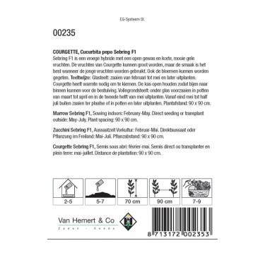 Courgette, Cucurbita pepo 'Yellowstar F1' -zaden- Courgette, Cucurbita pepo 'Yellowstar F1' -zaden-