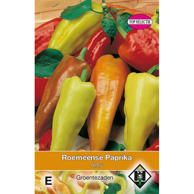 Roemeense Paprika, Capsicum annuum 'Amy' -zaden- Roemeense Paprika, Capsicum annuum 'Amy' -zaden-