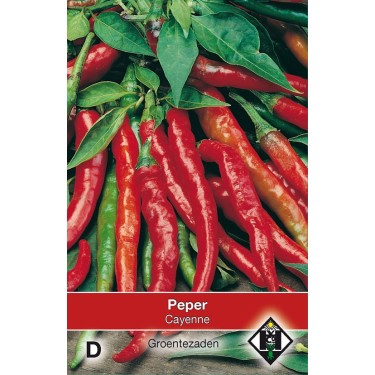 Peper, Capsicum annuum 'Cayenne' -zaden-