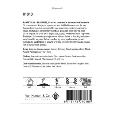 Raapstelen - Bladmoes, Brassica campestris 'Verbeterde of Namenia' -zaden- Raapstelen - Bladmoes, Brassica campestris 'Verbeterde of Namenia' -zaden-