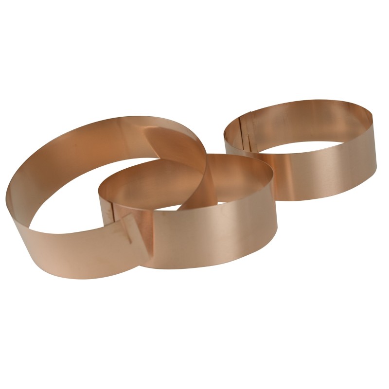 Koperring, set 3 stuks 15 cm. Koperring, set 3 stuks 15 cm.