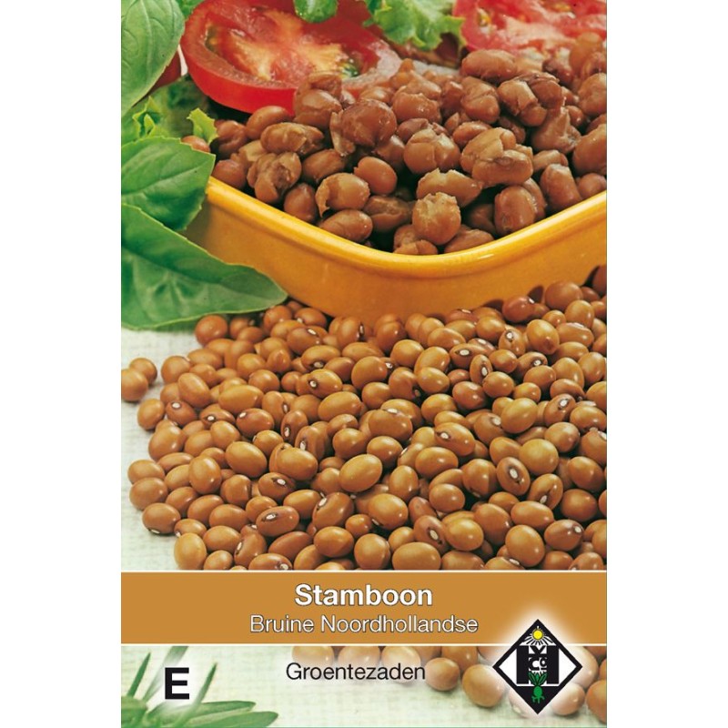 Stamboon - Bruine boon, Phaseolus vulgaris 'Bruine N.Hollandse' 30 gr. Stamboon - Bruine boon, Phaseolus vulgaris 'Bruine N.Hollandse' 30 gr.